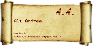 Alt Andrea névjegykártya